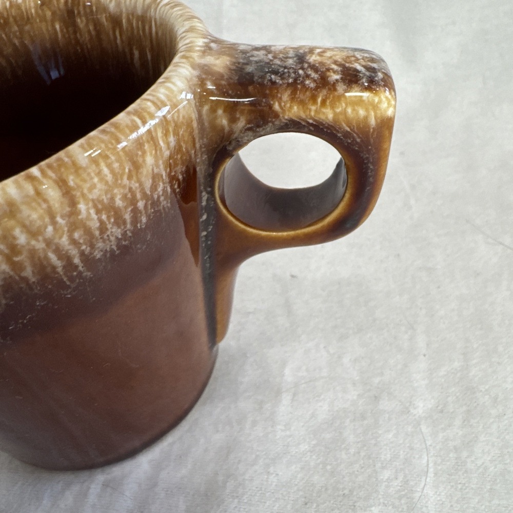 Vintage Brown Drip Glaze Coffee Mug Cup by Hull USA Ovenproof 12 Ounce Signed - Picture 2 of 7